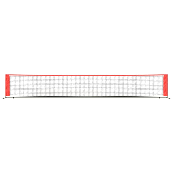 Tennisnetz 600cm Schwarz und Rot