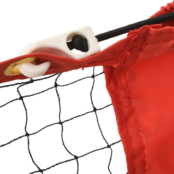 Tennisnetz 600cm Schwarz und Rot
