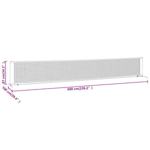Tennisnetz 600cm Schwarz und Rot