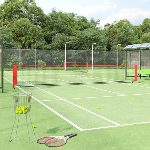 Tennisnetz 600cm Schwarz und Rot