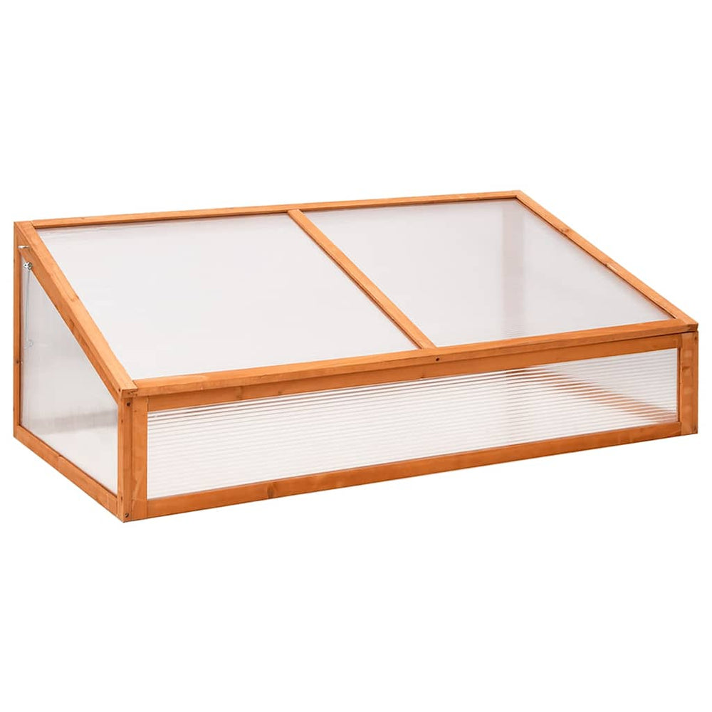 Orangefarbenes Gewächshaus aus Tannenholz, 110 cm