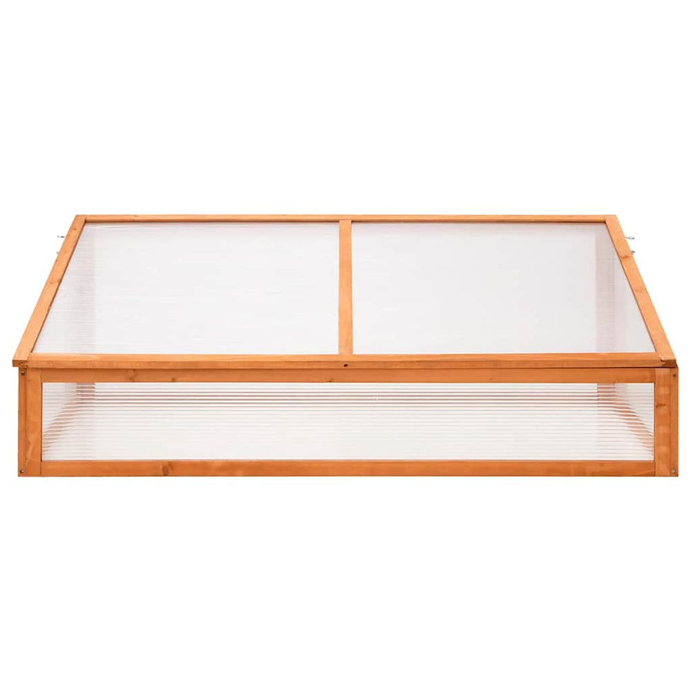 Orangefarbenes Gewächshaus aus Tannenholz, 110 cm