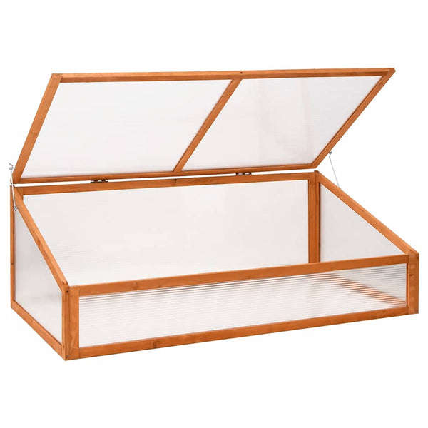 Orangefarbenes Gewächshaus aus Tannenholz, 110 cm