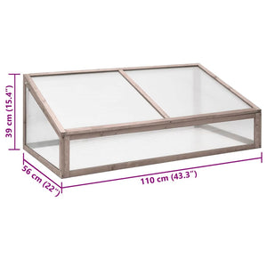 Graues Tannenholz Gewächshaus 110x56x39cm