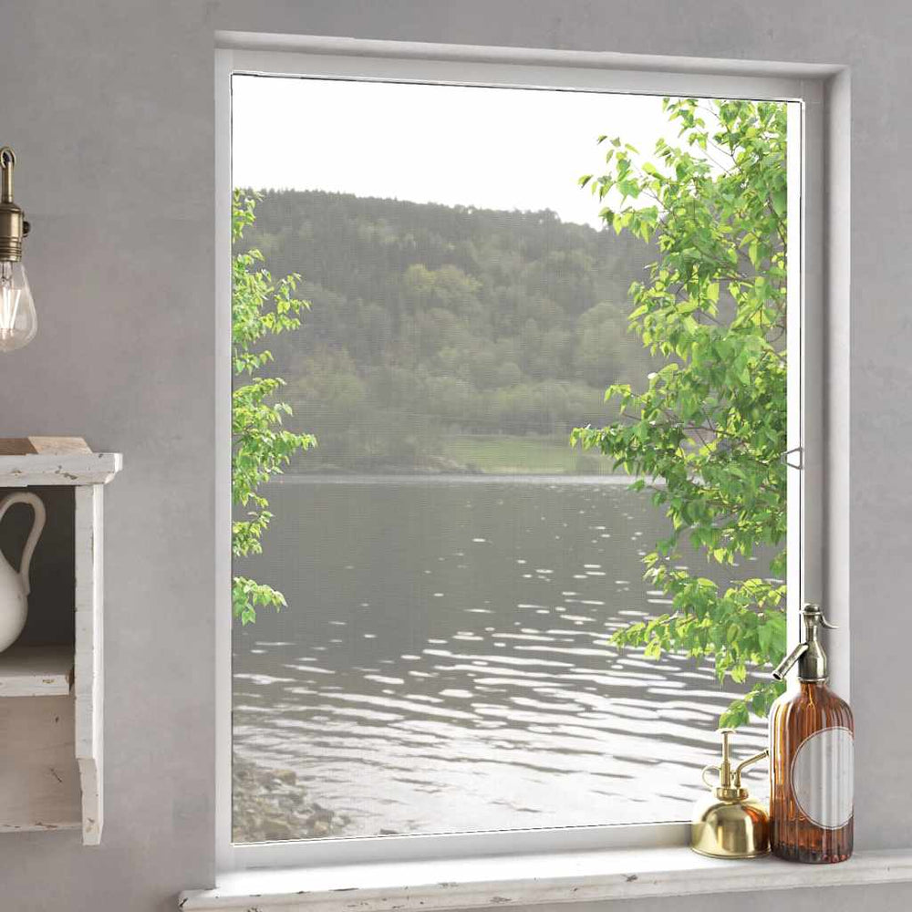 vidaXL Moustiquaire de fenêtre Blanc 80x100 cm
