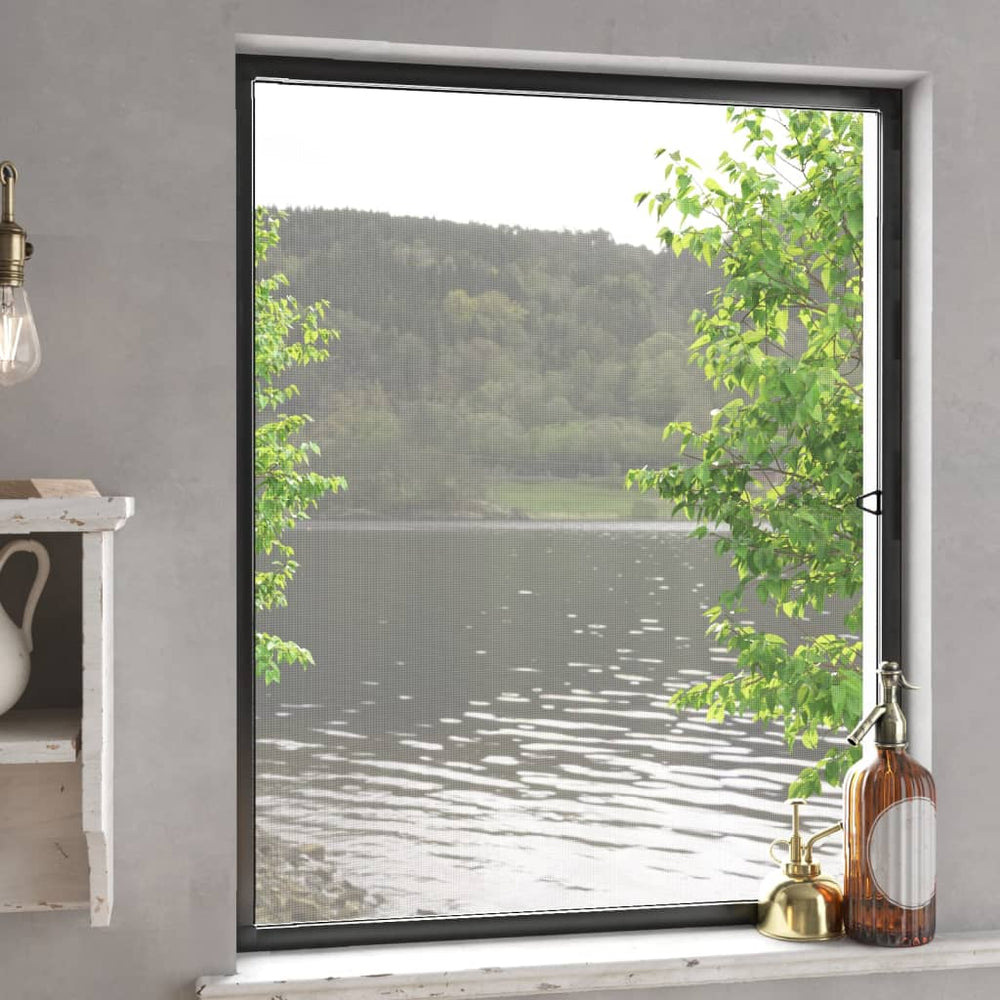 vidaXL Moustiquaire de fenêtre anthracite 80x100 cm