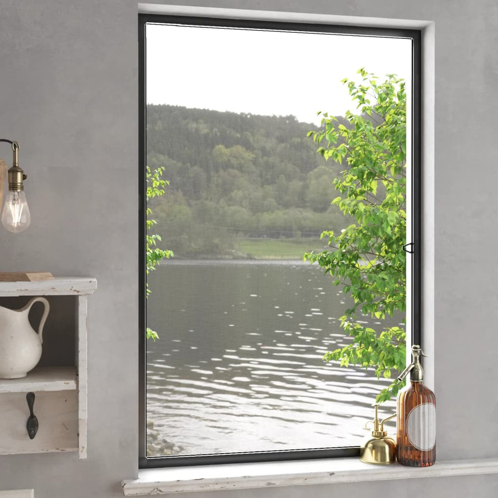 vidaXL Moustiquaire de fenêtre Anthracite 90 x 120 cm