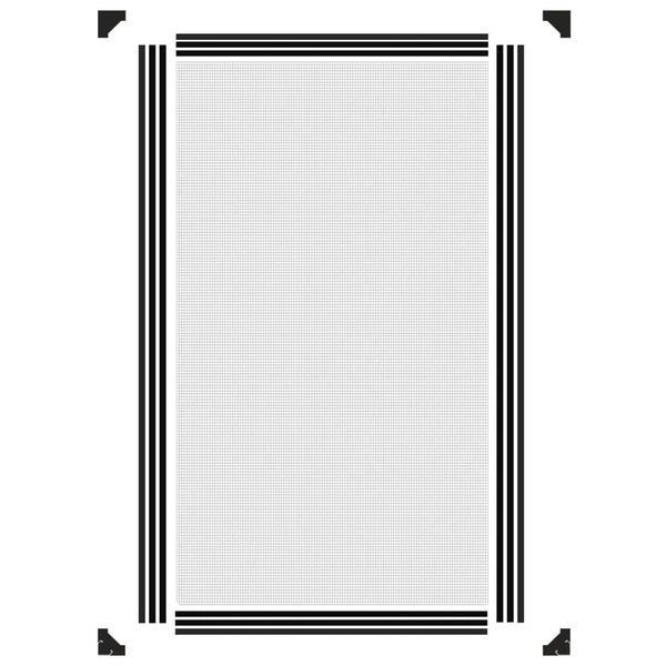 Magnet-Insektenschutz für Fenster Anthrazit 80x140 cm