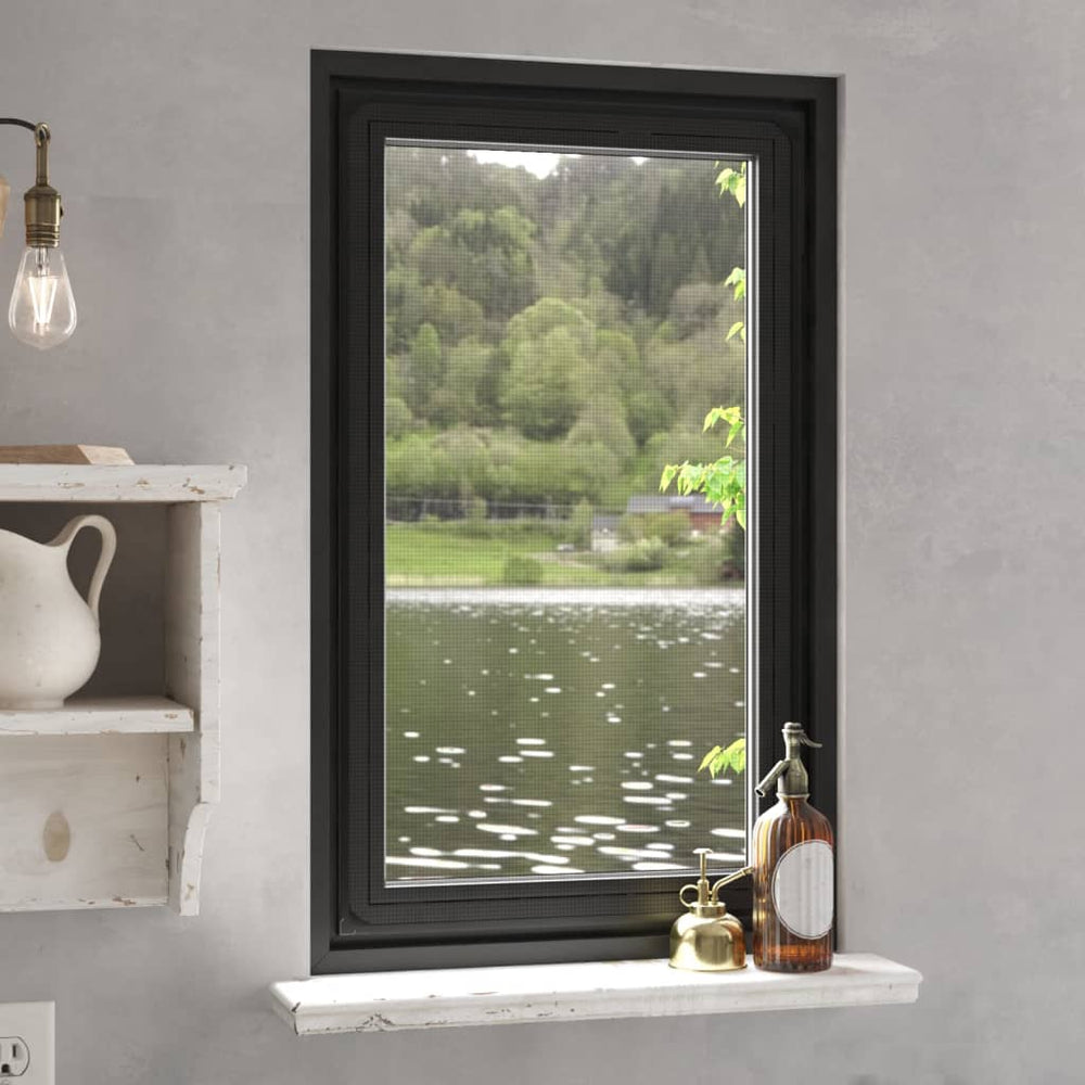 vidaXL Moustiquaire magnétique de fenêtre anthracite 80x140 cm