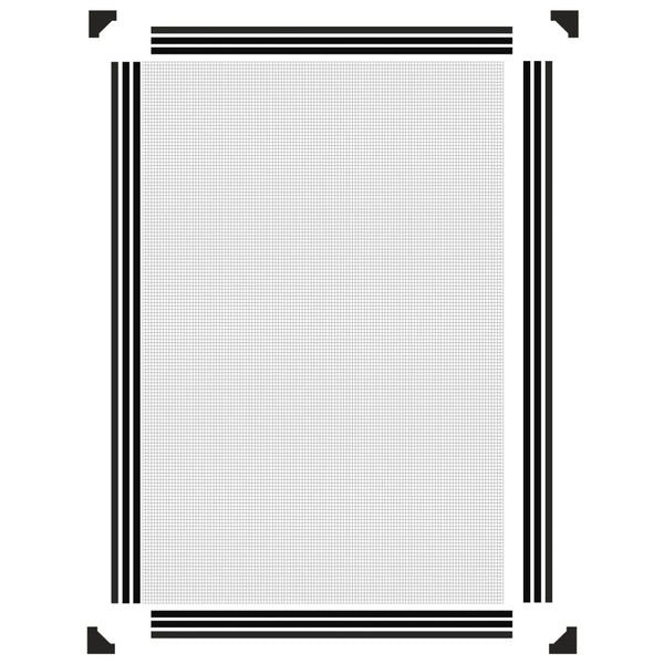 Magnet-Insektenschutz für Fenster Anthrazit 80x120 cm