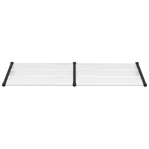 Türvordach Schwarz und Transparent 239x90 cm Polycarbonat