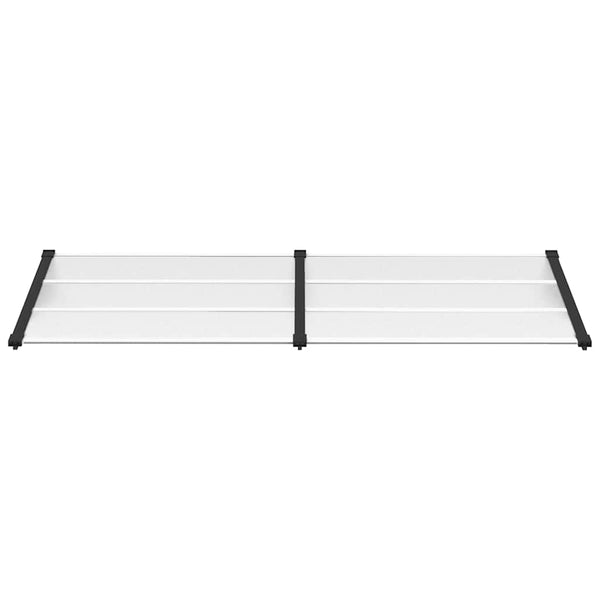 Türvordach Schwarz und Transparent 239x90 cm Polycarbonat