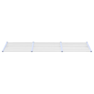 Türvordach Grau und Transparent 297,5x90 cm Polycarbonat