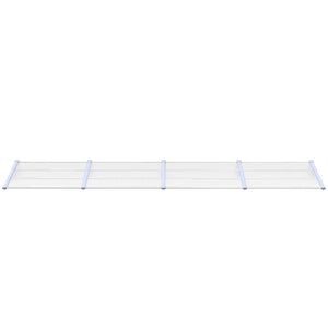 Türvordach Grau und Transparent 396x90 cm Polycarbonat