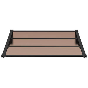 Türvordach Schwarz 122x90 cm Polycarbonat