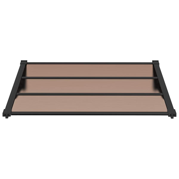 Türvordach Schwarz 122x90 cm Polycarbonat