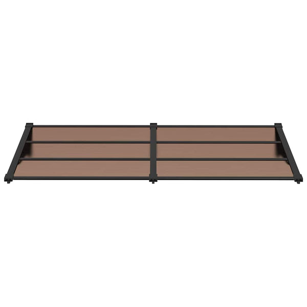 Türvordach Schwarz 199x90 cm Polycarbonat