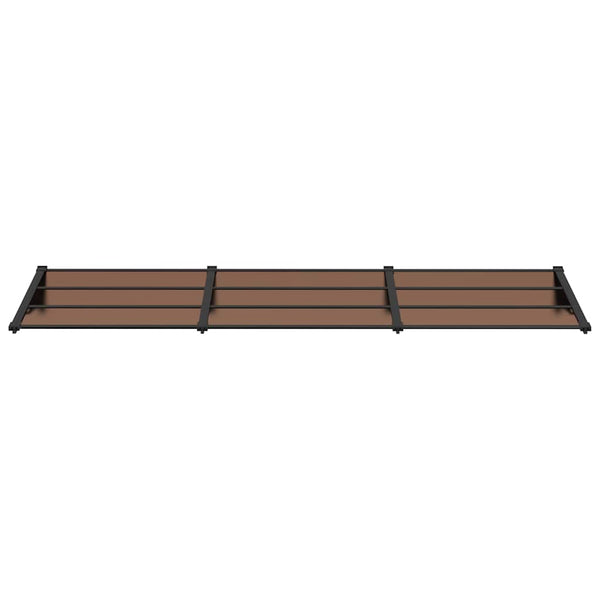 Türvordach Schwarz 297,5x90 cm Polycarbonat