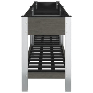 vidaXL Jardinière surélevée de jardin avec étagère Gris 200x50x75 cm WPC