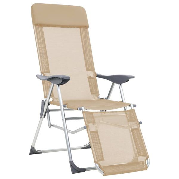 Klappbare Liegestühle mit Fußteil, 2er-Set