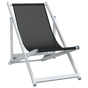 Klappbare Strandstühle 2er Set Schwarz