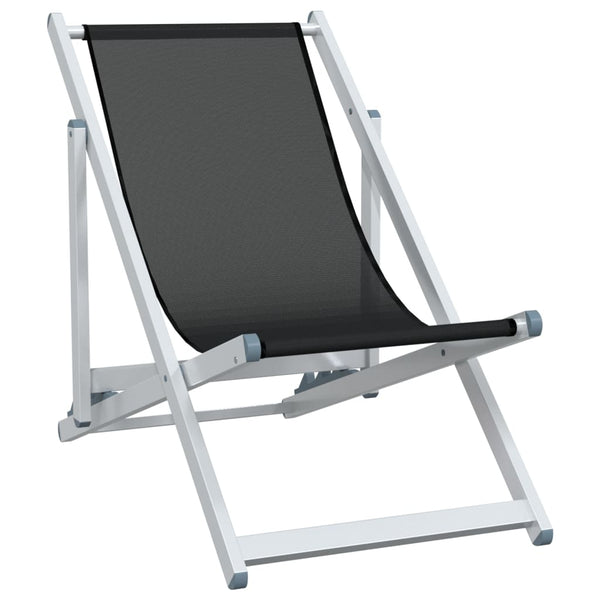 Klappbare Strandstühle 2er Set Schwarz
