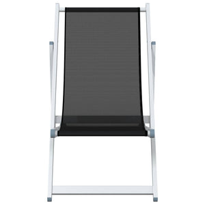 Klappbare Strandstühle 2er Set Schwarz