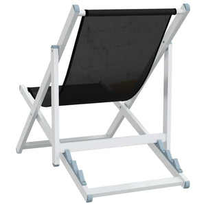 Klappbare Strandstühle 2er Set Schwarz