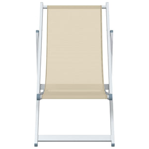 Klappbare Strandstühle, 2er Set, Creme