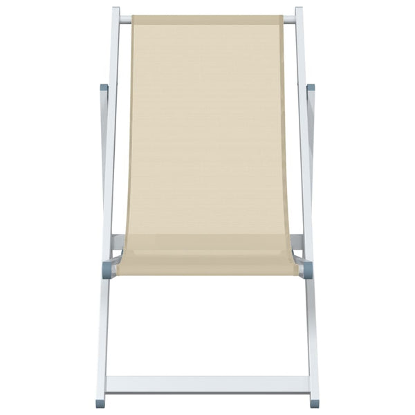 Klappbare Strandstühle, 2er Set, Creme