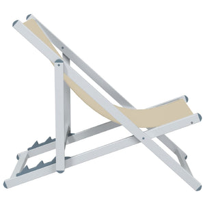 Klappbare Strandstühle, 2er Set, Creme