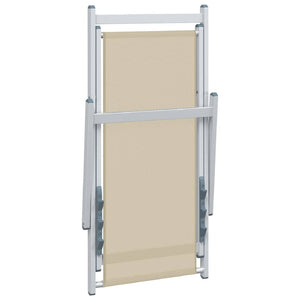 Klappbare Strandstühle, 2er Set, Creme