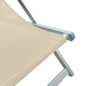 Klappbare Strandstühle, 2er Set, Creme