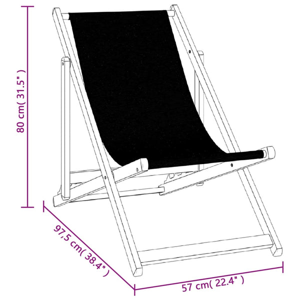 Klappbare Strandstühle, 2er Set, Creme