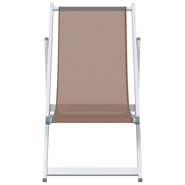 Klappbare Strandstühle 2er Set Braun