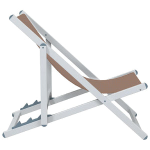 Klappbare Strandstühle 2er Set Braun