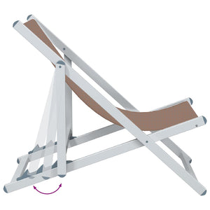 Klappbare Strandstühle 2er Set Braun