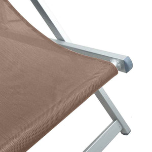 Klappbare Strandstühle 2er Set Braun