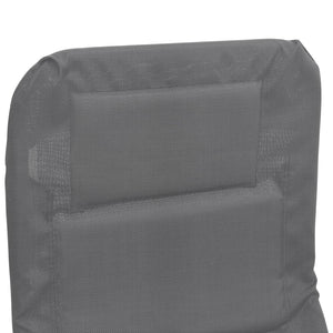Sonnenliegen 2er Set Grau Textilene