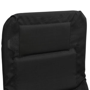 Sonnenliegen 2er Set, Schwarz Textilene & Stahl