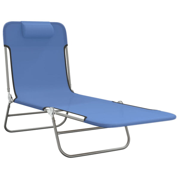 Klappbare Sonnenliegen 2er Set, Blau
