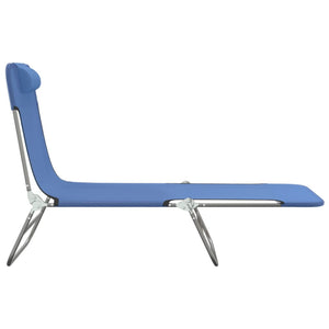 Klappbare Sonnenliegen 2er Set, Blau