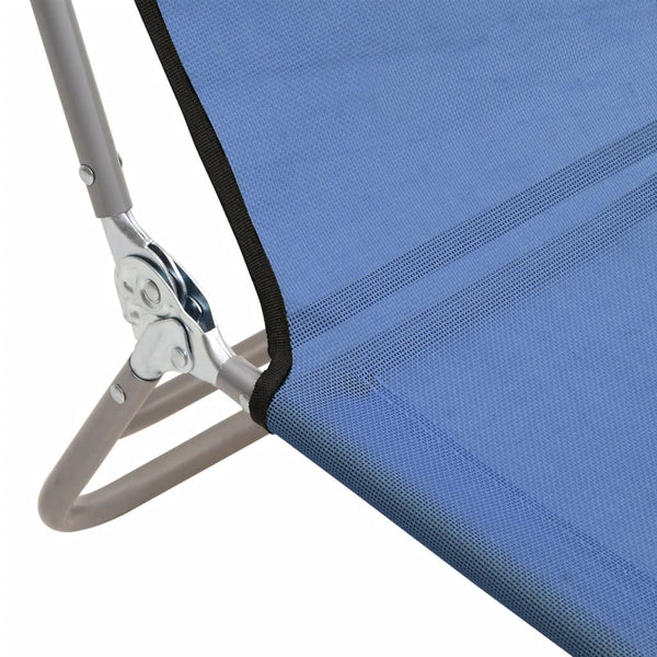 Klappbare Sonnenliegen 2er Set, Blau