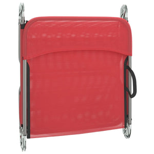 Klappbare Sonnenliegen 2er Set, Rot