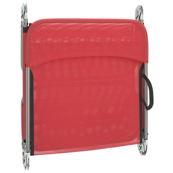 Klappbare Sonnenliegen 2er Set, Rot