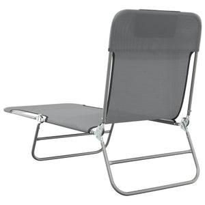 Klappbare Sonnenliegen 2er Set Grau