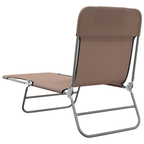Klappbare Sonnenliegen 2er Set Braun