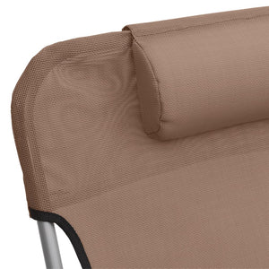 Klappbare Sonnenliegen 2er Set Braun