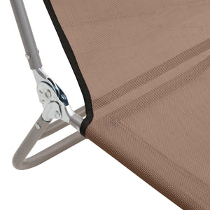 Klappbare Sonnenliegen 2er Set Braun
