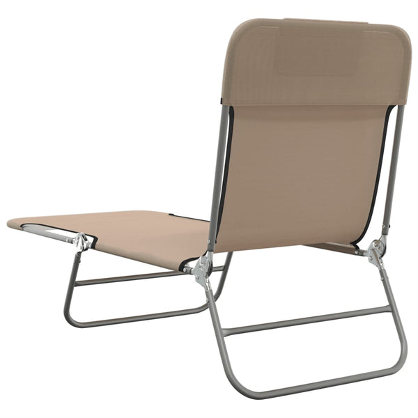 Klappbare Sonnenliegen 2er Set Taupe